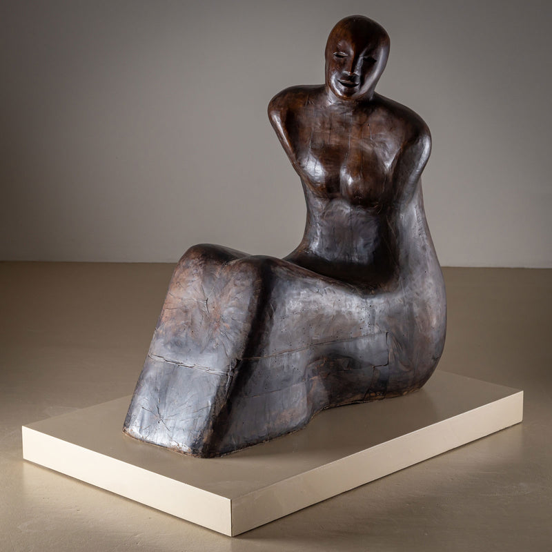 Gianni Aricò (Italy, 1941–2021) Sculptures: "Seated Couple," dated 1973