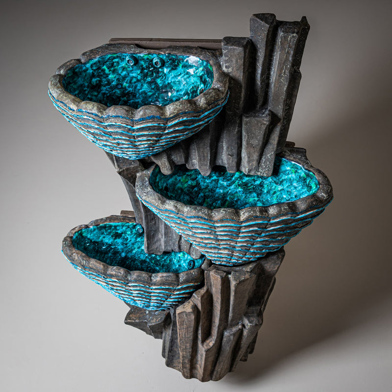 Ceramic Indoor Fountain, likely Venice, San Polo, Mid-20th Century