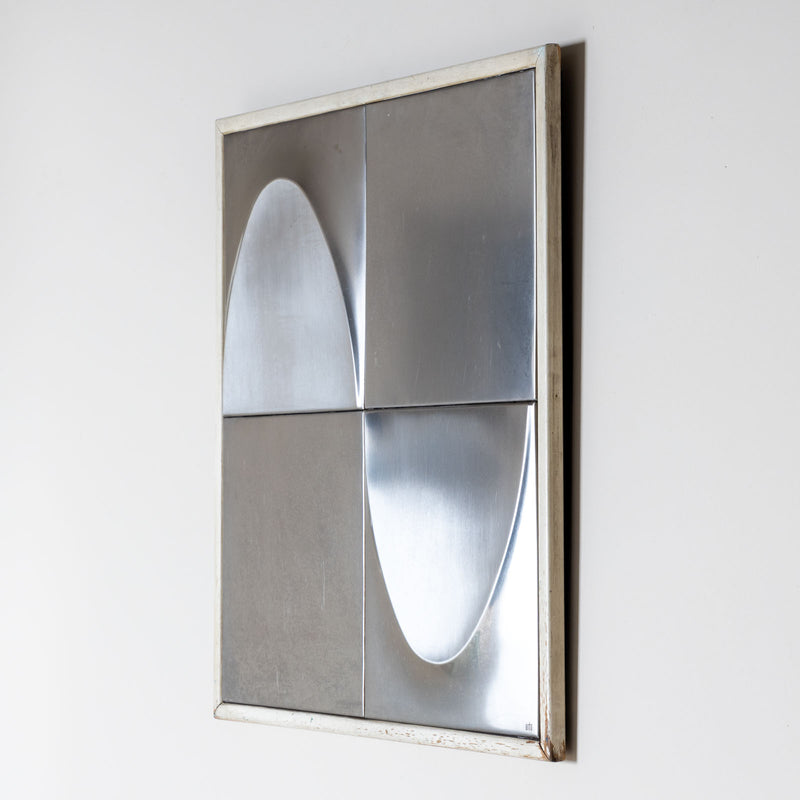 Pair of Metal Tiles, Signed “arfo,” Probably Italy, Mid-20th Century