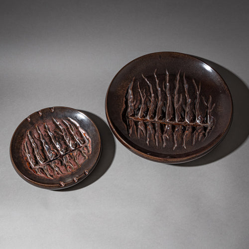 Set of Two Ceramic Bowls by Nereo Boaretto (1914-1977), Italy, 1972
