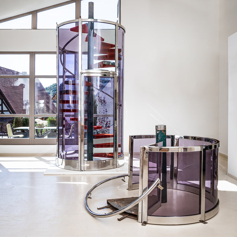 Spiral Staircase with Enclosure attributed to Gae Aulenti, Milan, 2000s