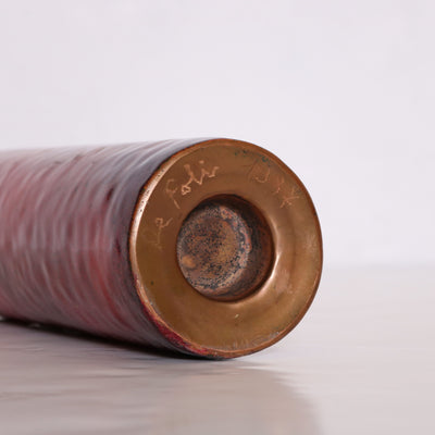 Paolo de Poli (1905-1996) Enamelled Copper Bottiglia, Italy 1967