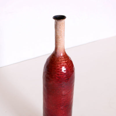 Paolo de Poli (1905-1996) Enamelled Copper Bottiglia, Italy 1967