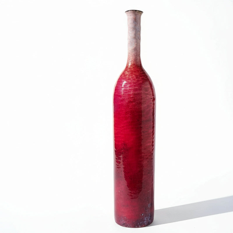Paolo de Poli (1905-1996) Enamelled Copper Bottiglia, Italy 1960s