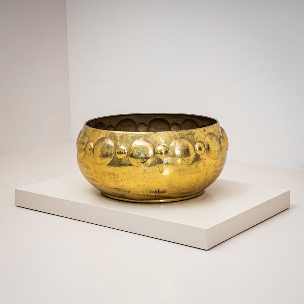 Large Brass Planter, Italy, Mid-20th Century