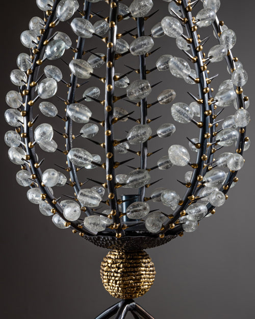 André Dubreuil (*1951), Pair of “Photophores” with Pearls, France, circa 1990