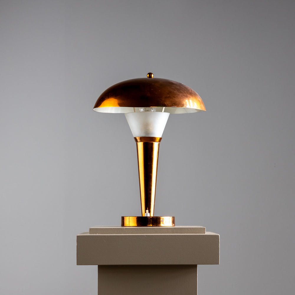 Art Deco "Mushroom" Copper Table Lamp, around 1920/30