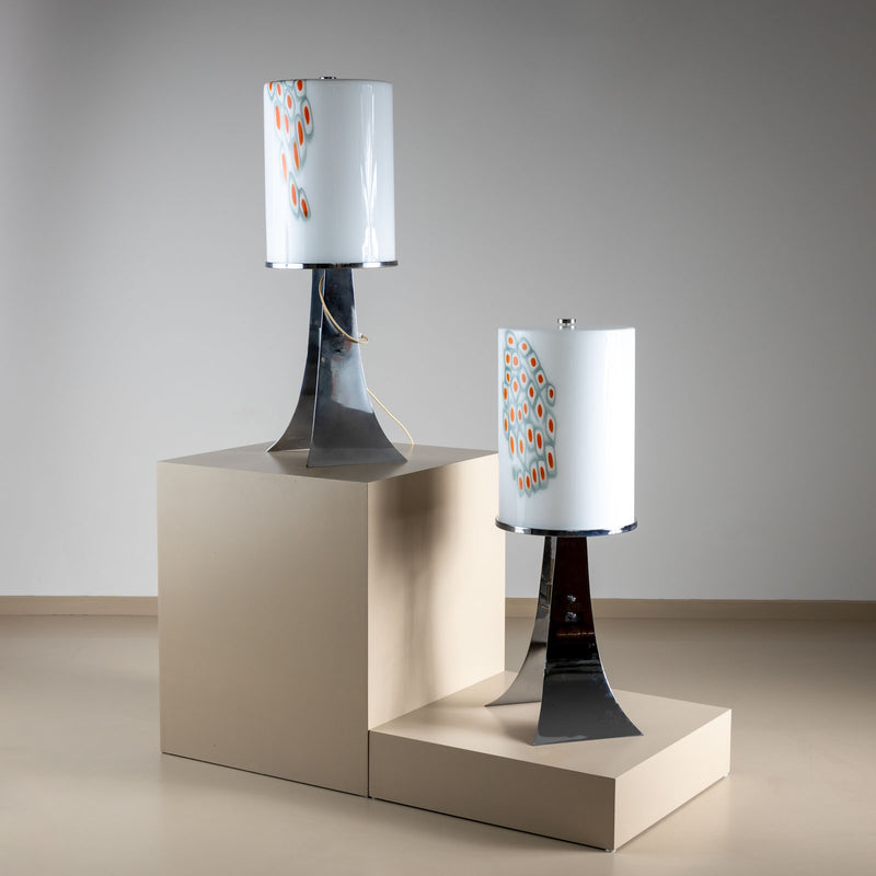 Pair of Table Lamps by Alfredo Barbini, Italy 1960s