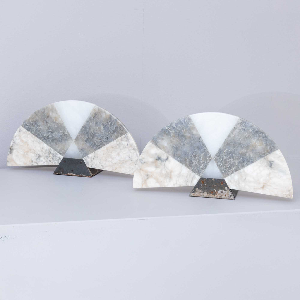 Pair of Modernist Italian Alabaster Table Lamps