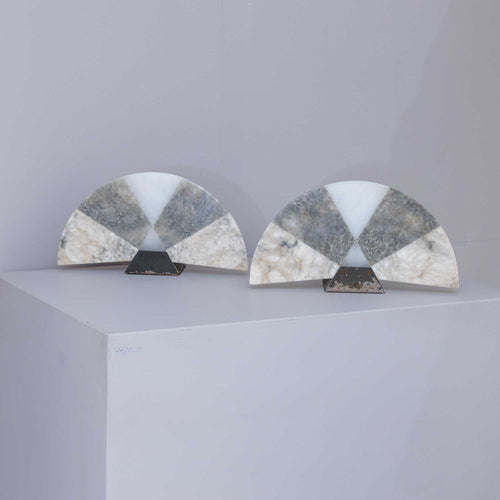 Pair of Modernist Italian Alabaster Table Lamps