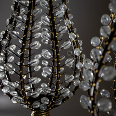 André Dubreuil (*1951), Pair of “Photophores” with Pearls, France, circa 1990