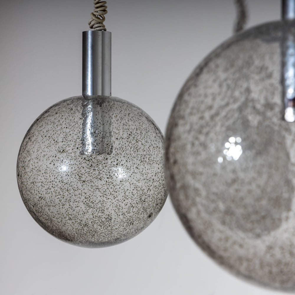 Pair of “Sfera” Pendant Lamps by Tobia Scarpa for Flos, Italy 1960s