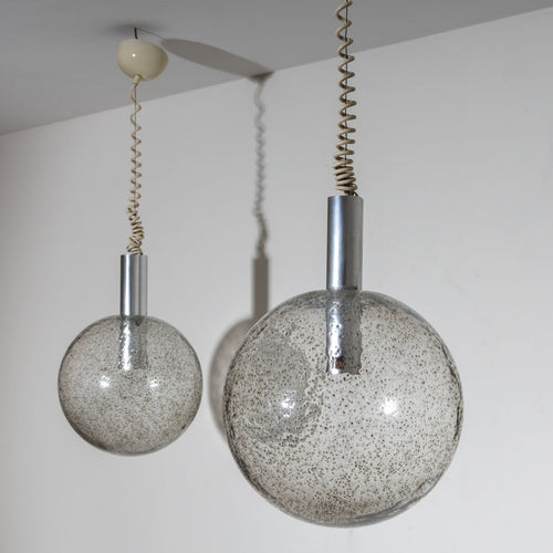 Pair of “Sfera” Pendant Lamps by Tobia Scarpa for Flos, Italy 1960s