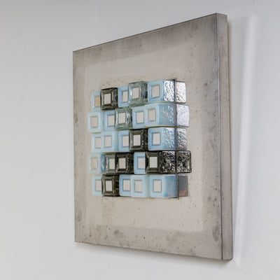 Square Wall Lamp by Angelo Brotto (1914-2002) for Esperia, Italy 1970's