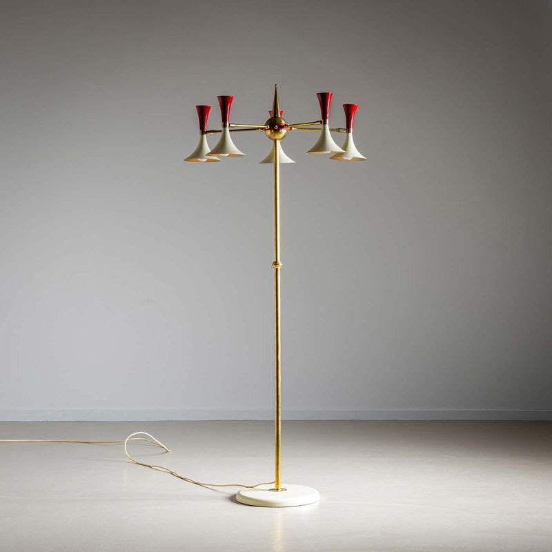 Floor lamp in the style of Stilnovo, 1960s