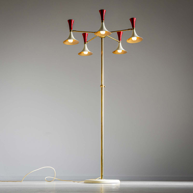 Floor lamp in the style of Stilnovo, 1960s