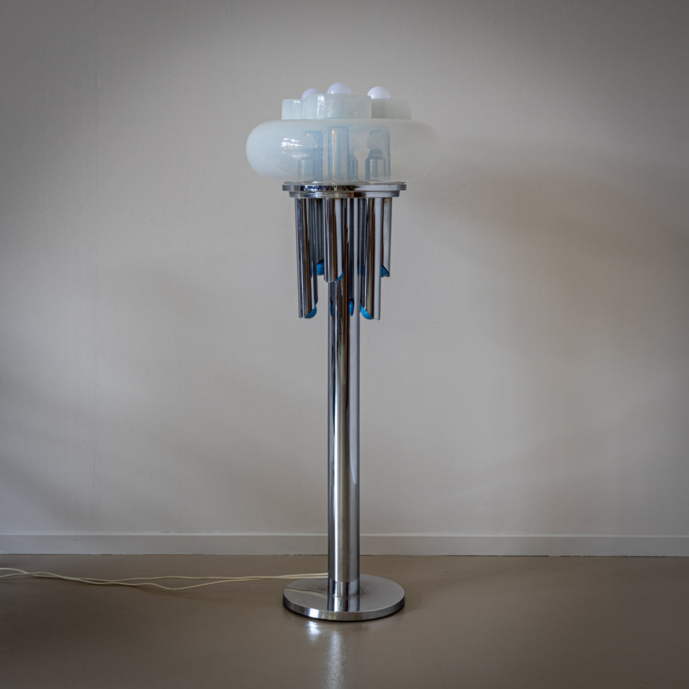 Tubular Floor Lamp, attr. to Carlo Nason, Italy Mid-20th Century