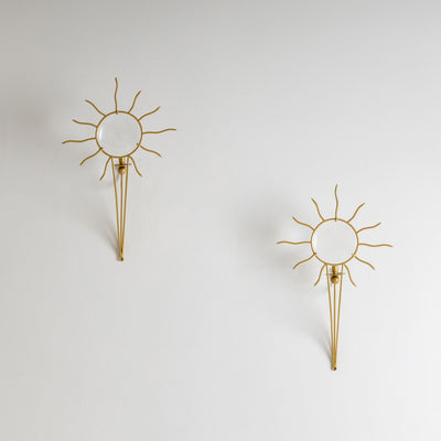 Pair of André Dubreuil (*1951) ‘Soleil’ Wall Appliqués, France, designed in 1987