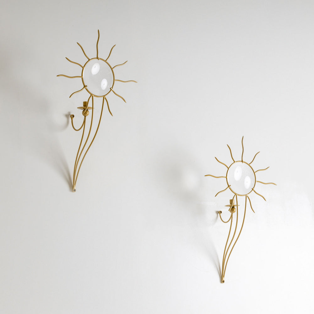 Pair of André Dubreuil (*1951) ‘Soleil’ Wall Appliqués, France, designed in 1987