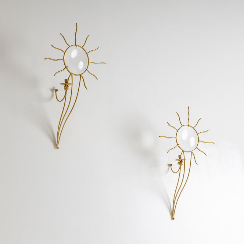 Pair of André Dubreuil (*1951) ‘Soleil’ Wall Appliqués, France, designed in 1987