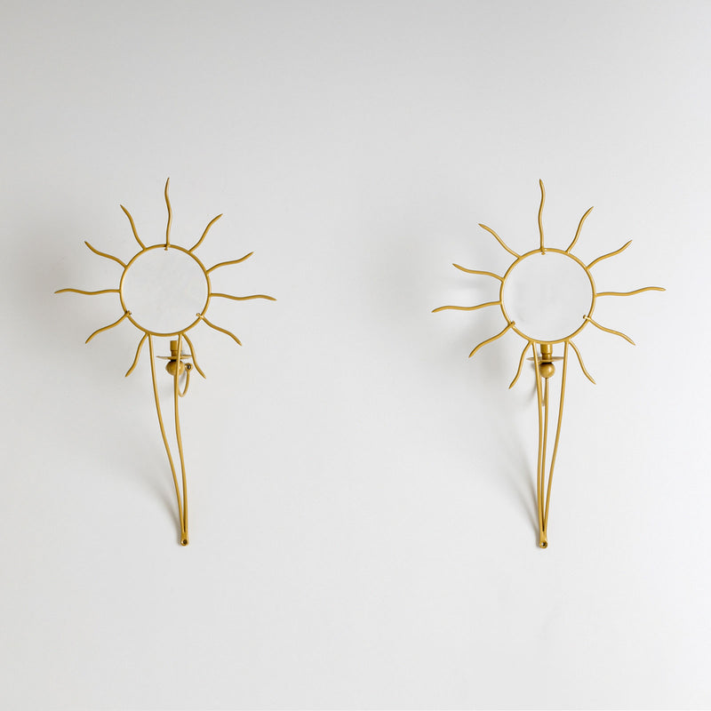 Pair of André Dubreuil (*1951) ‘Soleil’ Wall Appliqués, France, designed in 1987