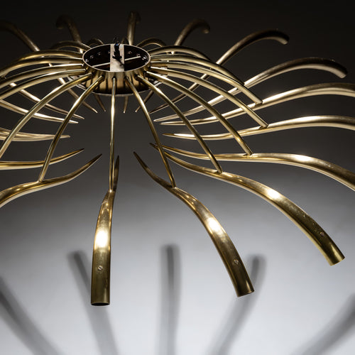 Ceiling Chandelier by Oscar Torlasco for Lumi, Italy, 1950s