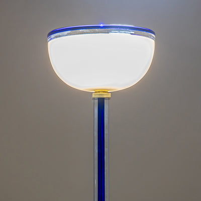 Blue Murano Glass Floor Lamp “Tolboi” by Venini, Italy, 1980s