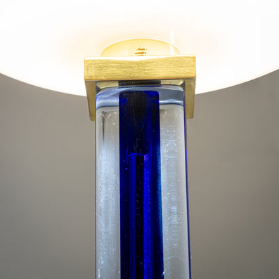 Blue Murano Glass Floor Lamp “Tolboi” by Venini, Italy, 1980s