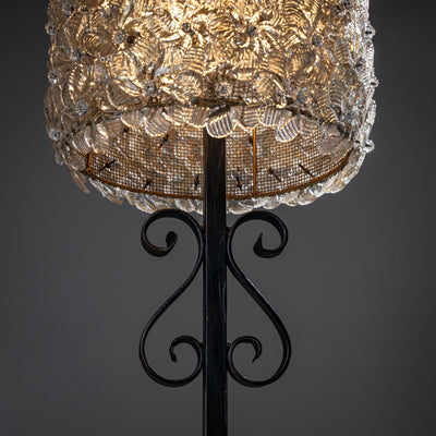 Murano Floor Lamp ‘Millefiori’ with Glass Flowers, attributed to Barovier & Toso, Italy, Mid-20th Century