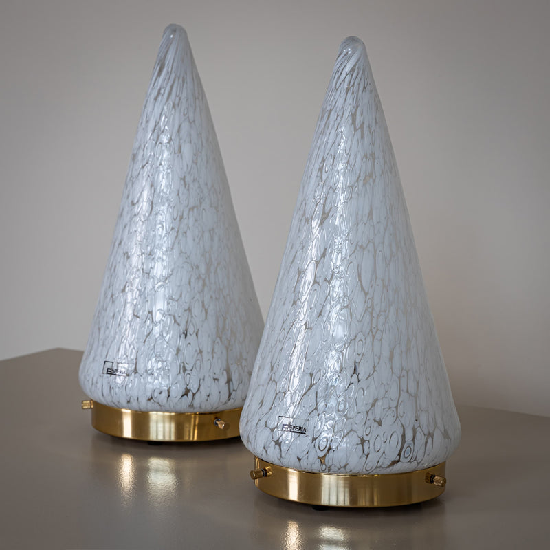 Pair of conical Table Lamps by Esperia, Italy, 1970s
