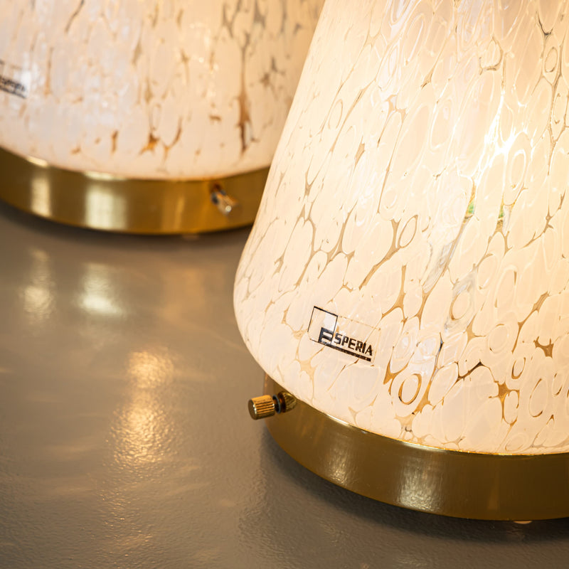 Pair of conical Table Lamps by Esperia, Italy, 1970s