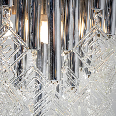 Modern Floor Lamp with Glass Drops, 20th Century
