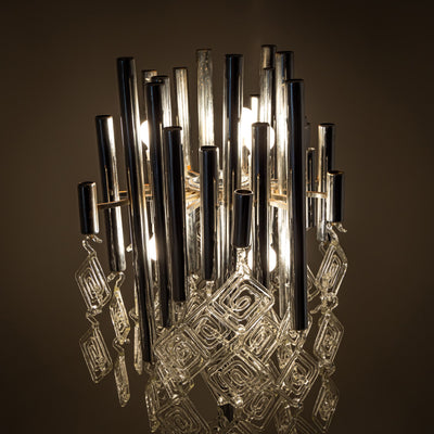Modern Floor Lamp with Glass Drops, 20th Century