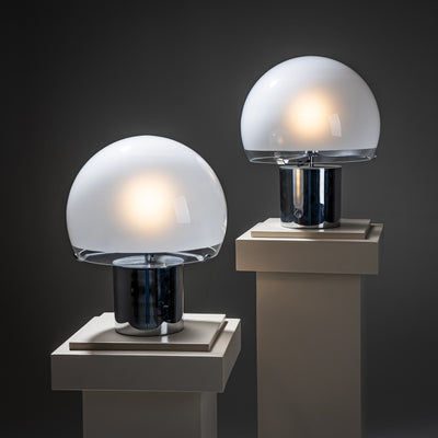 Pair of ‘Porcino’ Table Lamps by Luigi Caccia Dominioni for Azucena, Italy, 1960s