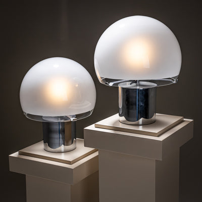 Pair of ‘Porcino’ Table Lamps by Luigi Caccia Dominioni for Azucena, Italy, 1960s