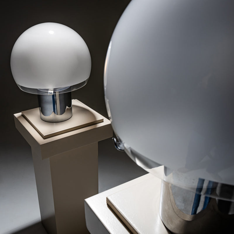 Pair of ‘Porcino’ Table Lamps by Luigi Caccia Dominioni for Azucena, Italy, 1960s