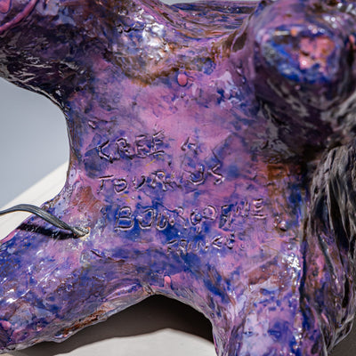 Violet Ceramic Table Lamp, France, Mid-20th Century