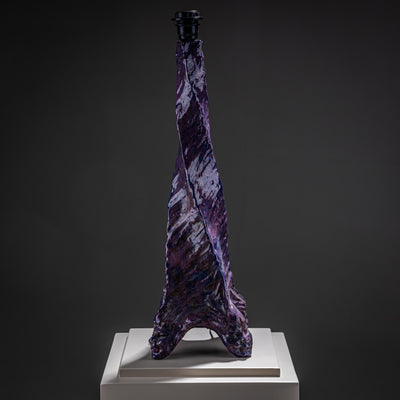 Violet Ceramic Table Lamp, France, Mid-20th Century
