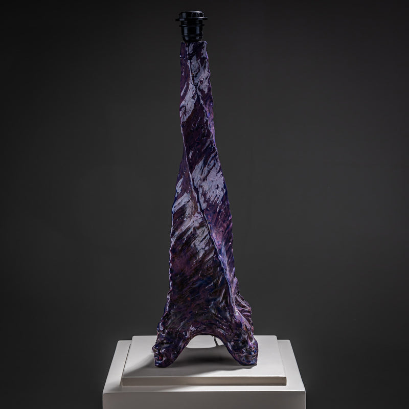 Violet Ceramic Table Lamp, France, Mid-20th Century