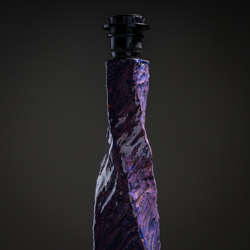 Violet Ceramic Table Lamp, France, Mid-20th Century