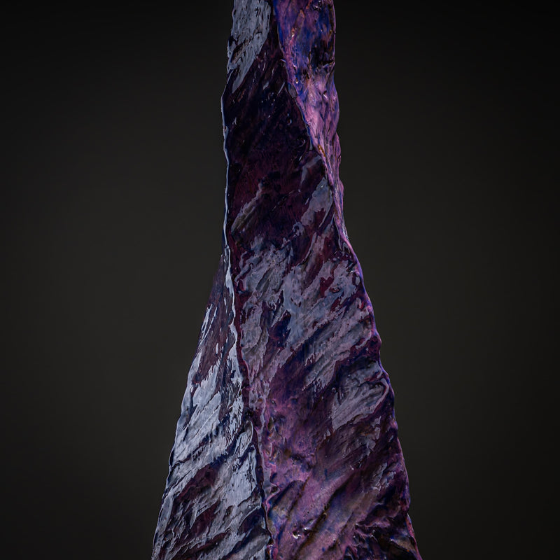 Violet Ceramic Table Lamp, France, Mid-20th Century