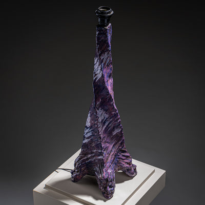 Violet Ceramic Table Lamp, France, Mid-20th Century