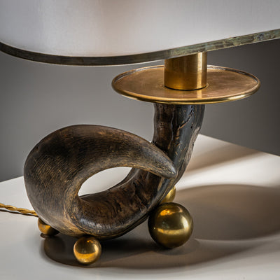 “Corno tre sfere” Table Lamp by Gabriella Crespi (1922-2017), Italy, 1965