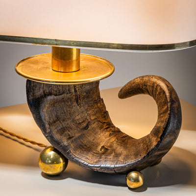 “Corno tre sfere” Table Lamp by Gabriella Crespi (1922-2017), Italy, 1965