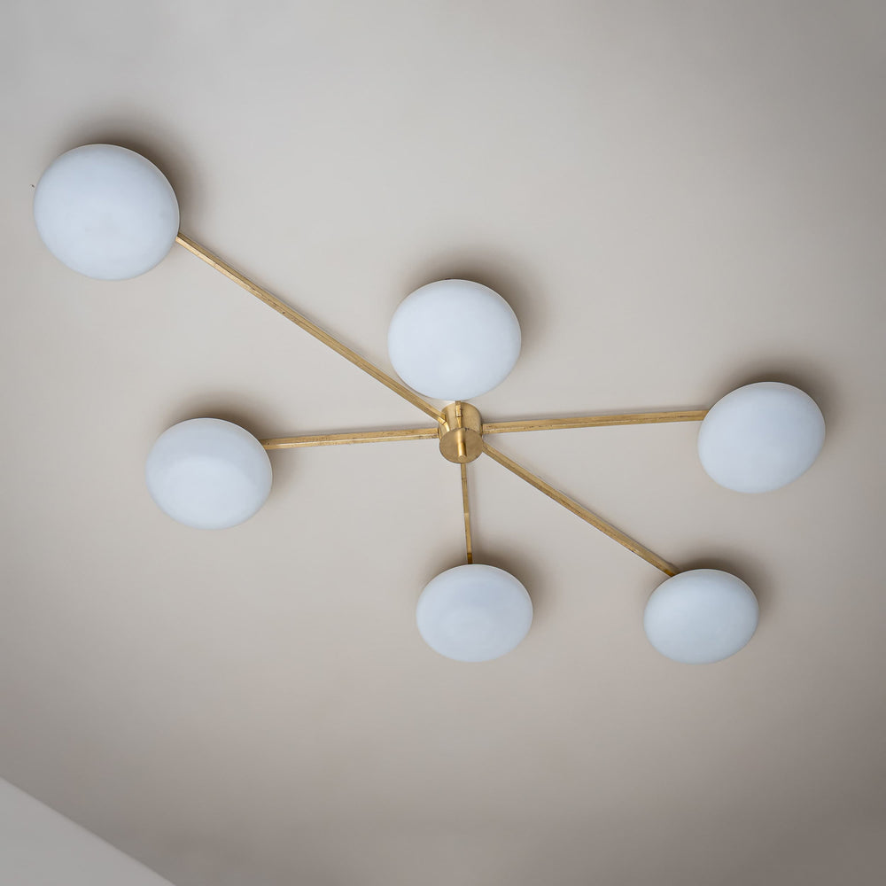 Ceiling Lamp Model “6 Lune” by Angelo Lelli (1911–1979), Edition Arredoluce, Italy, circa 1961