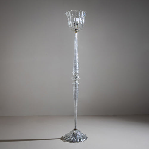 Floor Lamp, attributed to Barovier & Toso, Italy, 1940s