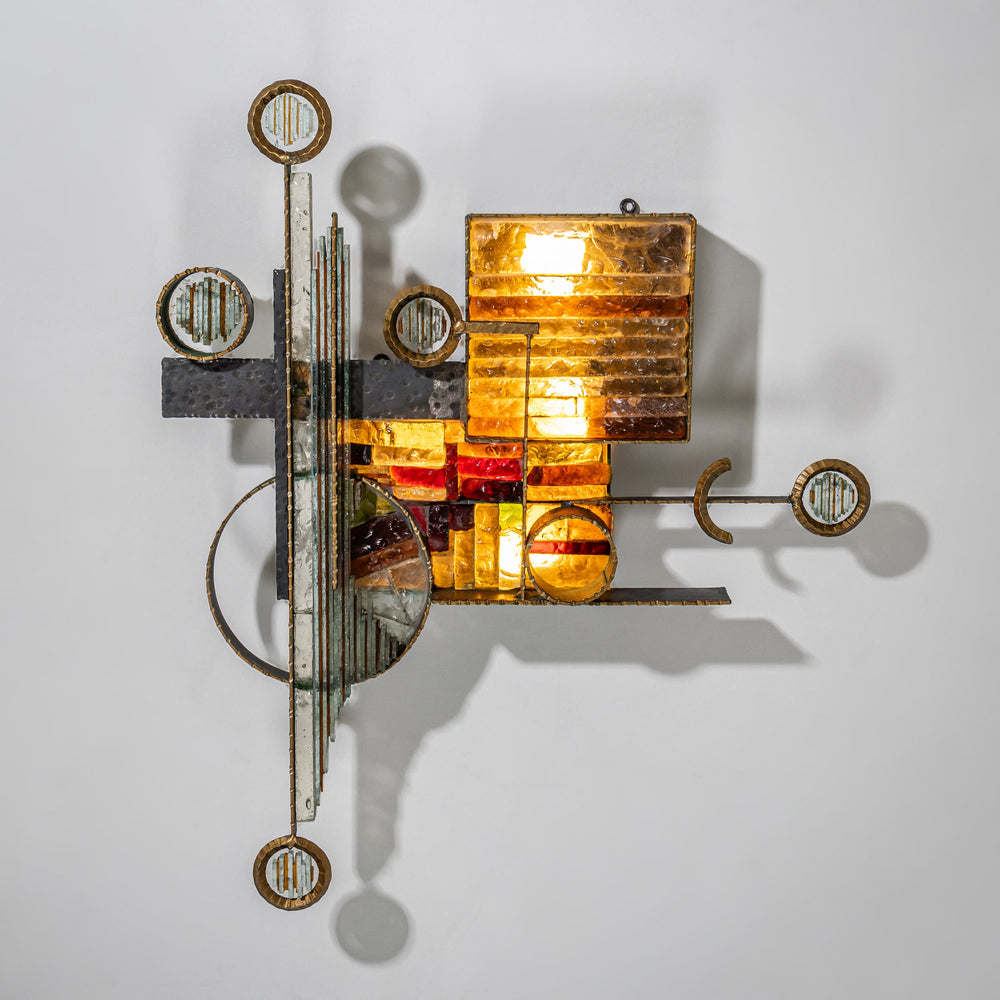 Sculptural Brutalist Wall Light attributed to Albano Poli for Poliarte, Italy, 1970s/80s