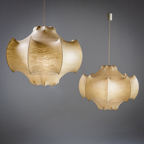 Pair of Viscontea Cocoon Pendant Lights by Achille and Pier Giacomo Castiglioni for Flos, Italy, 1960s