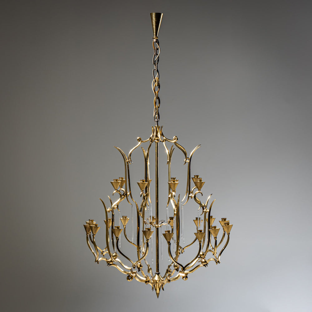 24-Light Chandelier, attributed to Dagobert Peche, Austria, 1910s