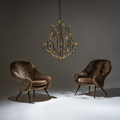 24-Light Chandelier, attributed to Dagobert Peche, Austria, 1910s